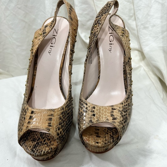Zi Giny Animal Print Platform Amazingly Stunning And Sexy. WOW Beautiful! Size 9 - Picture 8 of 16